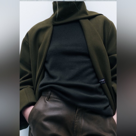 Zara manteco scarf wrap coat - Picture 14 of 16